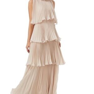 True Decadence Sleeveless Tier Occassion Dress ECRU Size LARGE NEW with TAGS